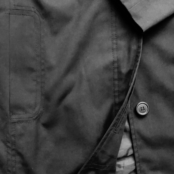 Vintage Black Trench Coat - Picture 4 of 6